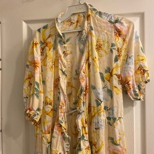 Wrap High Low Riffle Dress